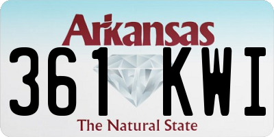 AR license plate 361KWI