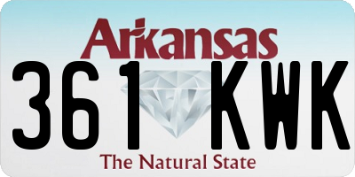 AR license plate 361KWK