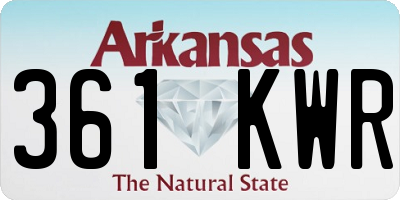 AR license plate 361KWR