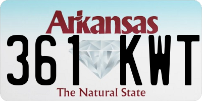 AR license plate 361KWT
