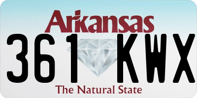 AR license plate 361KWX
