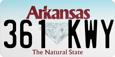 AR license plate 361KWY