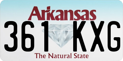 AR license plate 361KXG