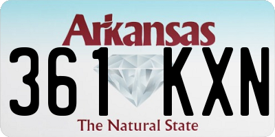 AR license plate 361KXN