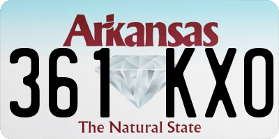 AR license plate 361KXO