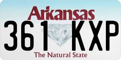AR license plate 361KXP
