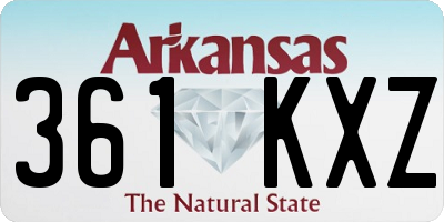 AR license plate 361KXZ
