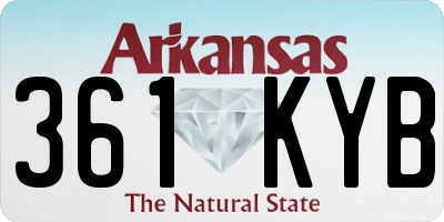 AR license plate 361KYB
