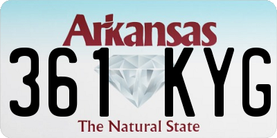 AR license plate 361KYG
