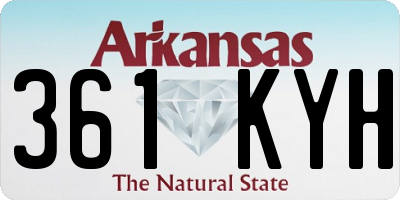 AR license plate 361KYH