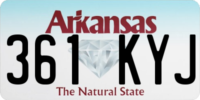 AR license plate 361KYJ