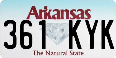 AR license plate 361KYK
