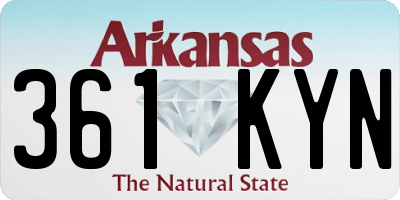 AR license plate 361KYN