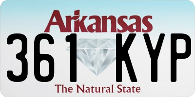 AR license plate 361KYP
