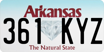AR license plate 361KYZ