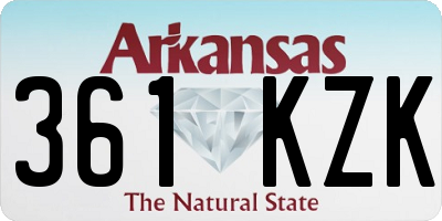 AR license plate 361KZK