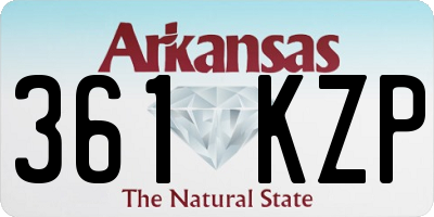 AR license plate 361KZP