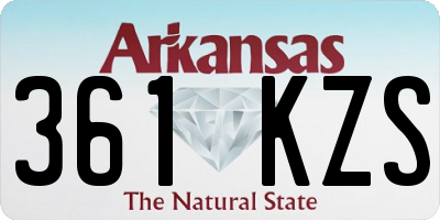 AR license plate 361KZS
