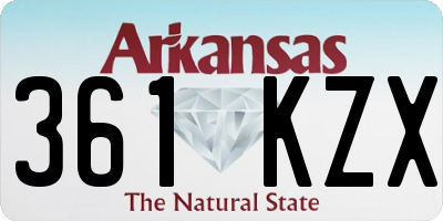 AR license plate 361KZX
