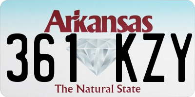 AR license plate 361KZY