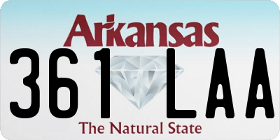 AR license plate 361LAA