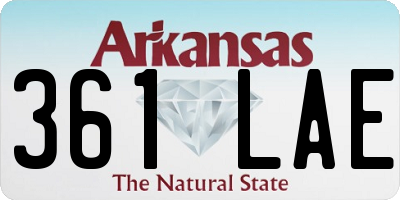 AR license plate 361LAE