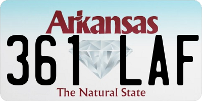AR license plate 361LAF