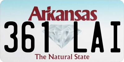 AR license plate 361LAI