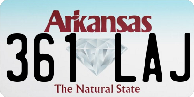 AR license plate 361LAJ