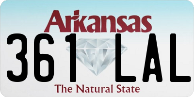 AR license plate 361LAL