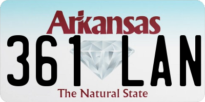 AR license plate 361LAN
