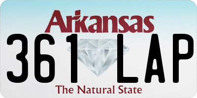 AR license plate 361LAP