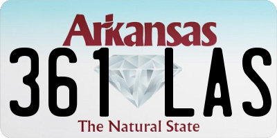 AR license plate 361LAS