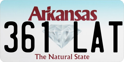 AR license plate 361LAT