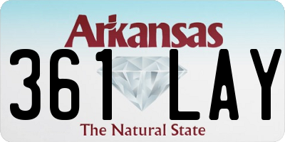 AR license plate 361LAY