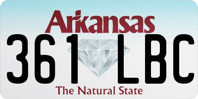 AR license plate 361LBC