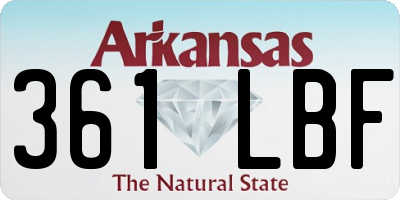 AR license plate 361LBF