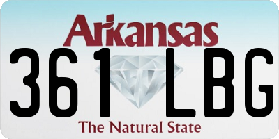 AR license plate 361LBG