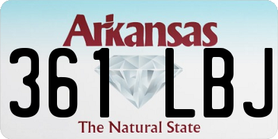 AR license plate 361LBJ
