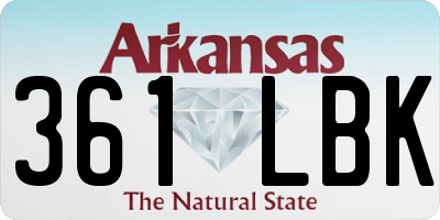 AR license plate 361LBK