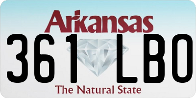 AR license plate 361LBO
