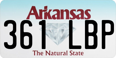 AR license plate 361LBP