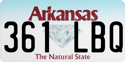 AR license plate 361LBQ