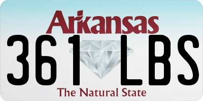 AR license plate 361LBS