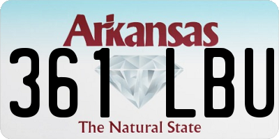 AR license plate 361LBU