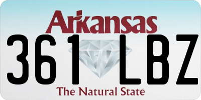 AR license plate 361LBZ