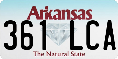 AR license plate 361LCA