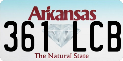 AR license plate 361LCB