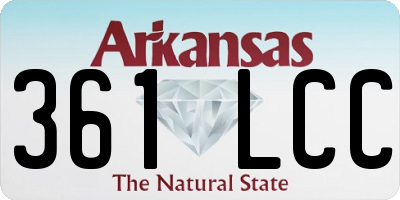 AR license plate 361LCC