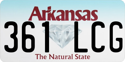 AR license plate 361LCG